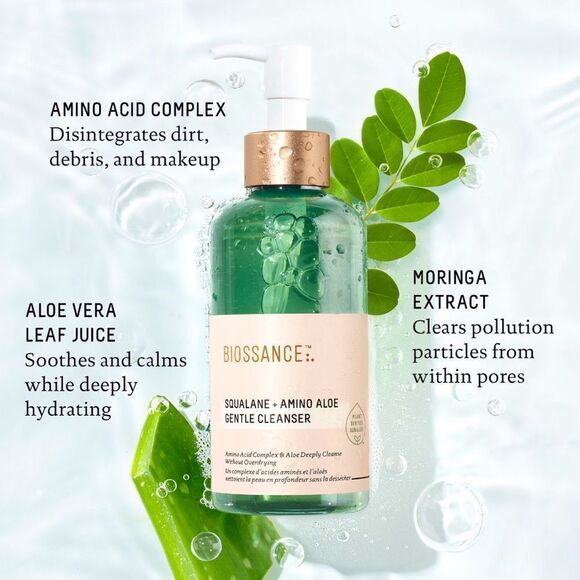 BRAND NEW BIOSSANCE Squalane and Amino Aloe Gentle Cleanser 1.75 FL OZ - Picture 5 of 12